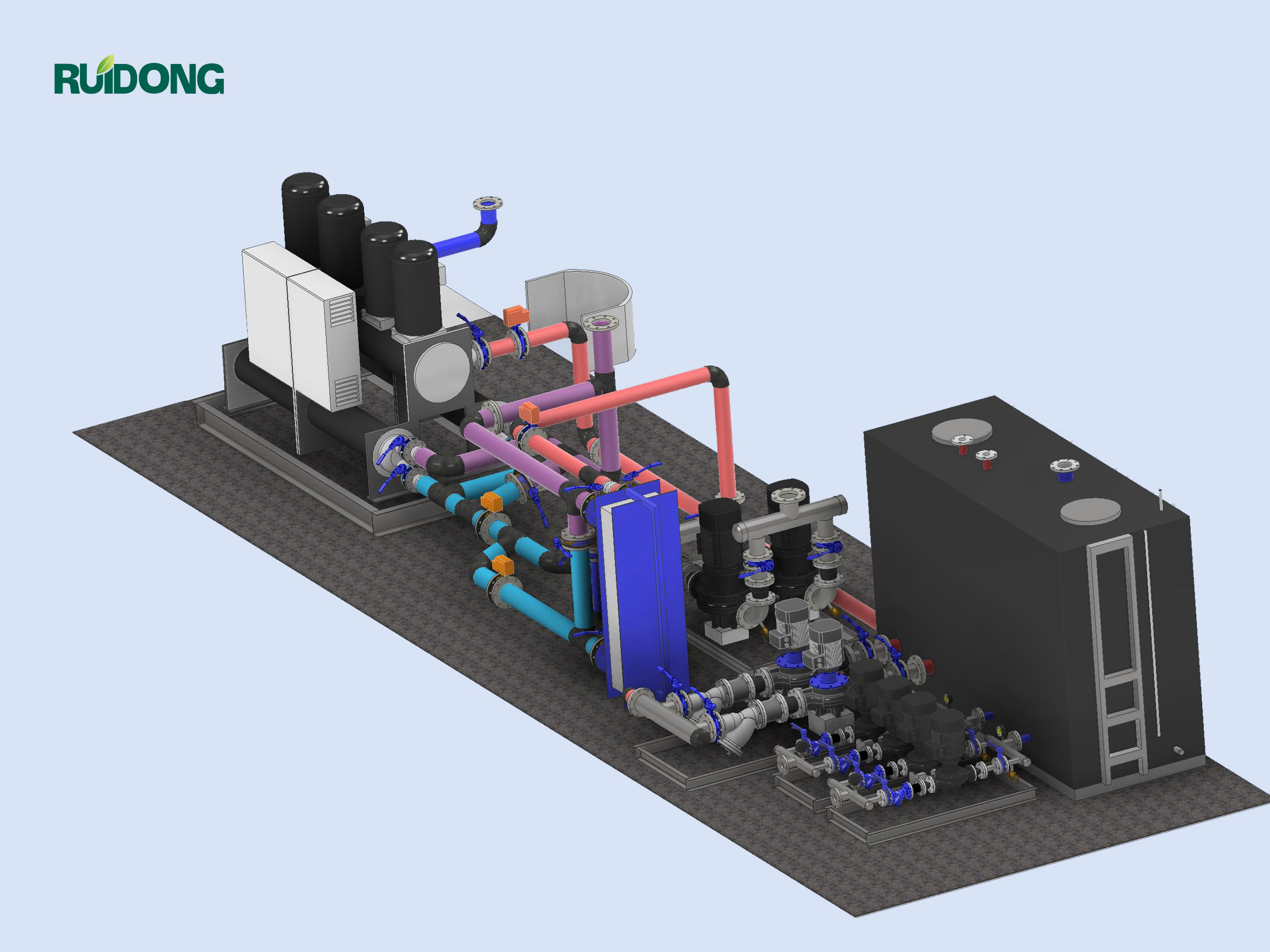 Unités de refroidisseur refroidies à l'eau et systèmes de station de pompage —— Votre solution de CVC économe en énergie